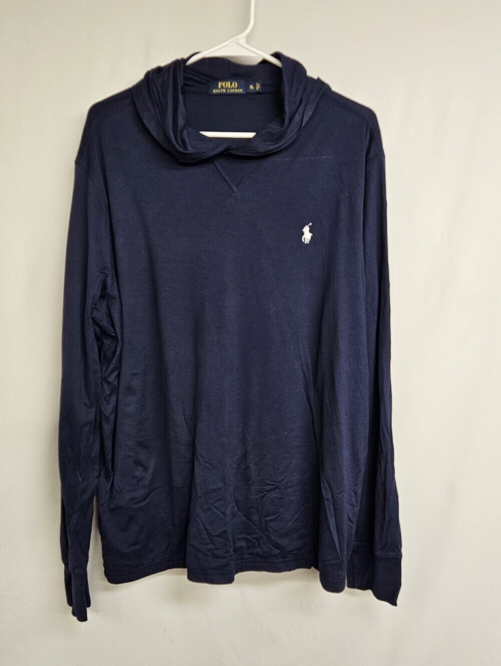 Polo Ralph Lauren Hoodie Sweatshirt Mens Xl Blue Pullover Pony Logo Hooded
